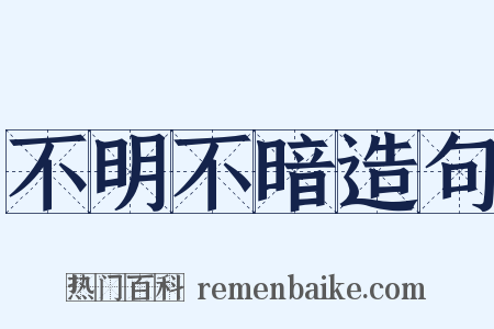 不明不暗造句是什么意思的图片